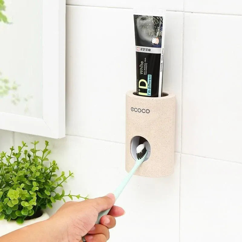 Wall Mounted Automatic Toothpaste Dispenser with Dual Push Slot Design