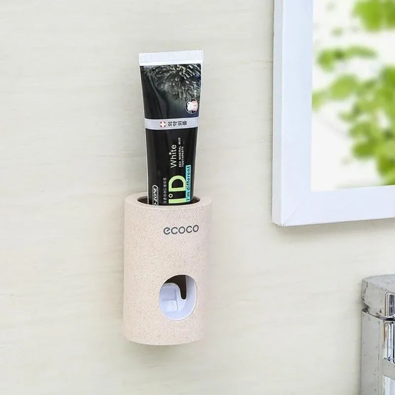 Wall Mounted Automatic Toothpaste Dispenser with Dual Push Slot Design