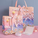 10pcs Oil Painting Gift Paper Bags for Birthday and Holiday Gift Packaging Tote - S