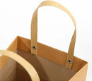 Square Paper Bags Standard Kraft Material Sturdy Multipurpose Available 3 Sizes - 25pcs-10*10*10cm