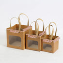Square Paper Bags Standard Kraft Material Sturdy Multipurpose Available 3 Sizes - 25pcs-12*12*12cm