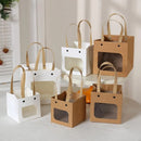 Square Paper Bags Standard Kraft Material Sturdy Multipurpose Available 3 Sizes - 25pcs-12*12*12cm