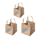 Square Paper Bags Standard Kraft Material Sturdy Multipurpose Available 3 Sizes - 25pcs-15*15*15cm