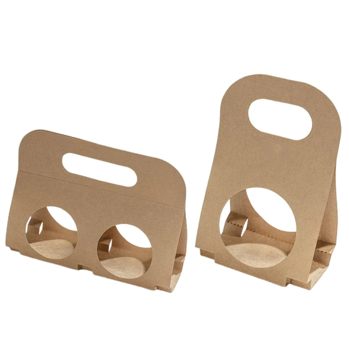 50PCS Kraft Paper Packaging Box Fruit Gift Bag Single Double Handle for Party - 17.5x16cm