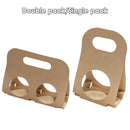50PCS Kraft Paper Packaging Box Fruit Gift Bag Single Double Handle for Party - 17.5x16cm