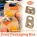 50PCS Kraft Paper Packaging Box Fruit Gift Bag Single Double Handle for Party - 9x16cm