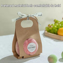 50PCS Kraft Paper Packaging Box Fruit Gift Bag Single Double Handle for Party - 9x16cm