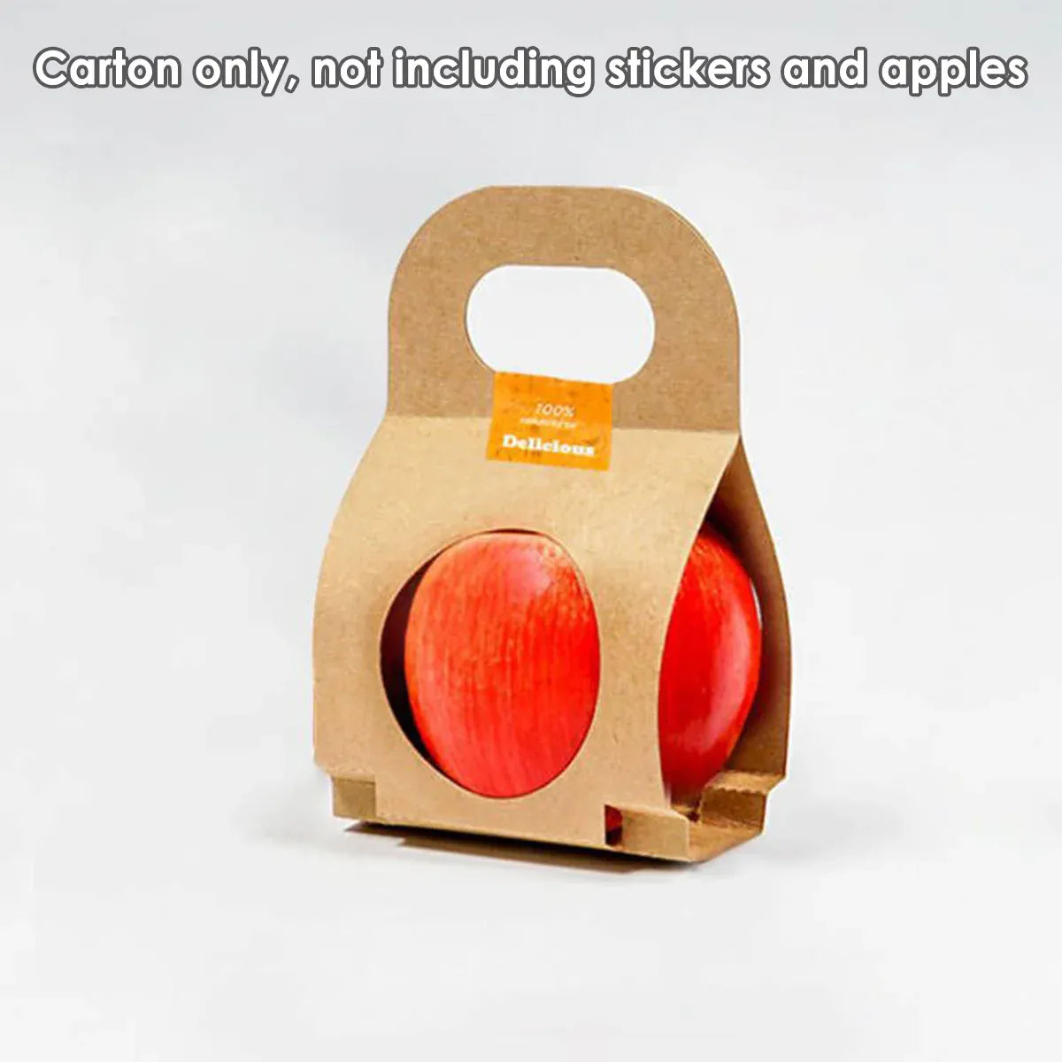 50PCS Kraft Paper Packaging Box Fruit Gift Bag Single Double Handle for Party - 9x16cm