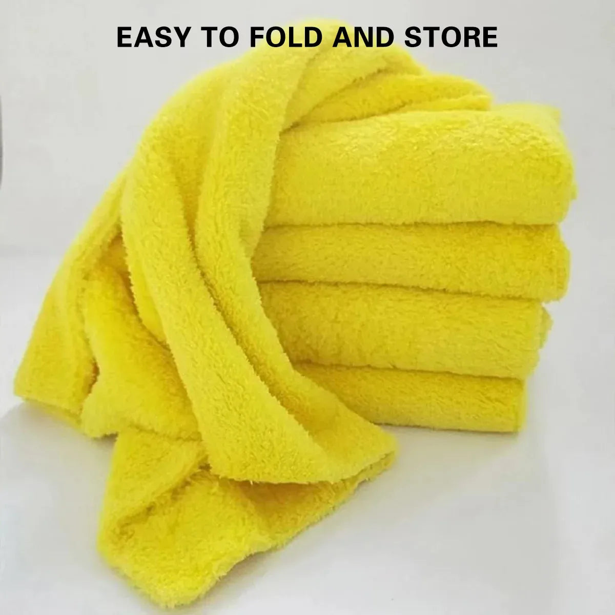 10PCS Microfiber Cleaning Cloths Car Detailing Towels Polishing Rags No Scratch - Blue