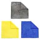 10PCS Microfiber Cleaning Cloths Car Detailing Towels Polishing Rags No Scratch - Yellow