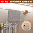 Minimalist Adjustable No-Drill Extendable Towel Rail for Bathroom Home Organizer - 40cm
