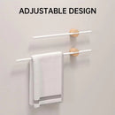 Minimalist Adjustable No-Drill Extendable Towel Rail for Bathroom Home Organizer - 40cm