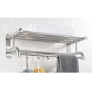 Towel Rack Bathroom Hotel Rail Holder Stainless Steel Wall Mounted Storage Shelf
