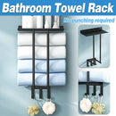 Bathroom Towel Rack Wall Mounted Storage Shelf Multifunction Holder for Toilet
