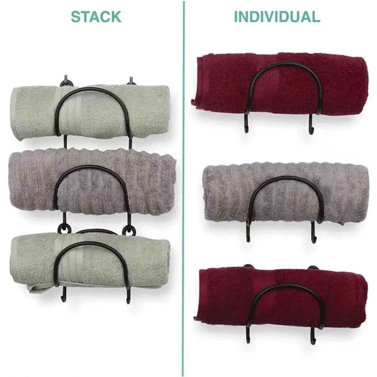 Multifunctional Wall Mounted Bathroom Storage Rack Multi Layer Towel and Wine
