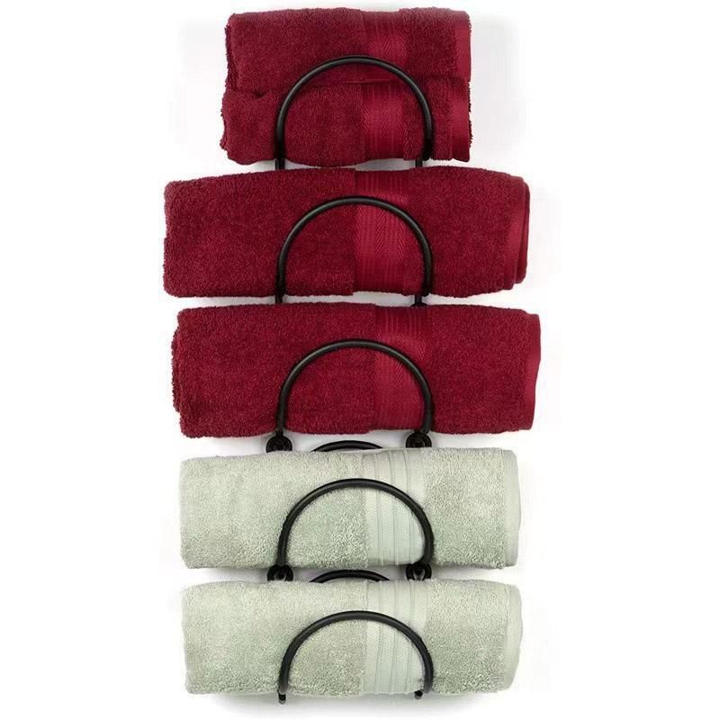 Multifunctional Wall Mounted Bathroom Storage Rack Multi Layer Towel and Wine