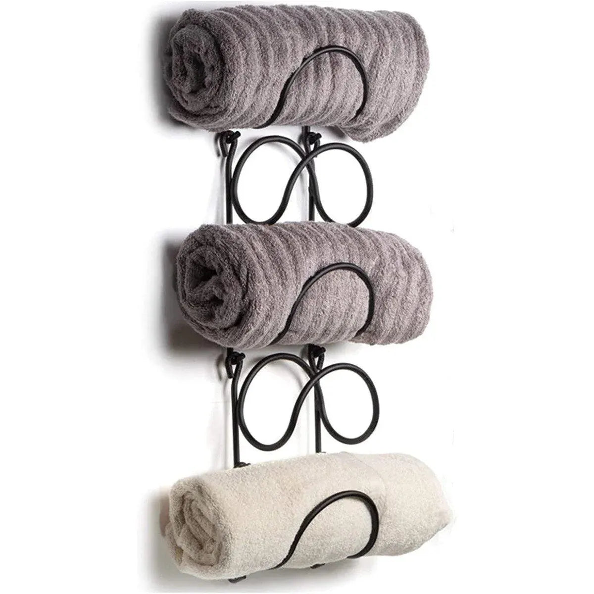 Multifunctional Wall Mounted Bathroom Storage Rack Multi Layer Towel and Wine