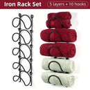 Multifunctional Wall Mounted Bathroom Storage Rack Multi Layer Towel and Wine