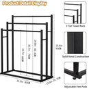3 Bar Metal Floor-Standing Towel Rack 80x32.5x90cm Durable for Bathroom Bedroom