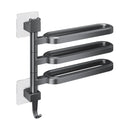 Punch-free Towel Rack Basic Model Rotatable Multi-rod Bathroom Toilet Towel Hang - Grey