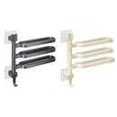Punch-free Towel Rack Basic Model Rotatable Multi-rod Bathroom Toilet Towel Hang - White