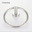 Bathroom Towel Rack Wall Mounted Towel Ring Black Toilet Paper Holder Shelf - Gold