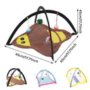 Breathable Pet Hammock Cat Bed with Fun Cartoon Bell Toy Cat Tent Supplies - Little Bee