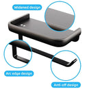 Wall Mounted Aluminum Toilet Paper Holder Non-perforated Tissue Cell Phone Shelf - Black
