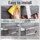 304 Stainless Steel Toilet Paper Holder Non-perforated Roll with Phone Rack - Black