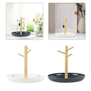 Branch Tray Desktop Storage Organizer Key Holder Rack for Living Room Entryway - White