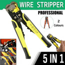 Automatic Wire Cutter Stripper Pliers Electrical Cable Crimper Terminal Tool Au - Yellow