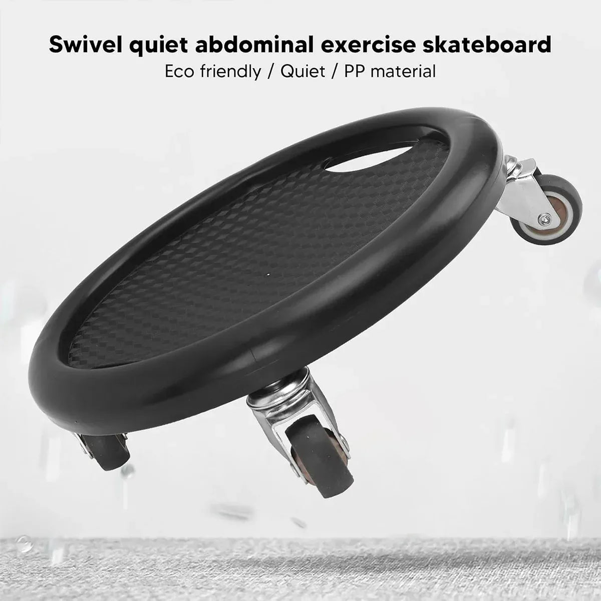 Quiet Abdominal Exercise Plate with Castor Non Slip Surface Home Gym Fitness