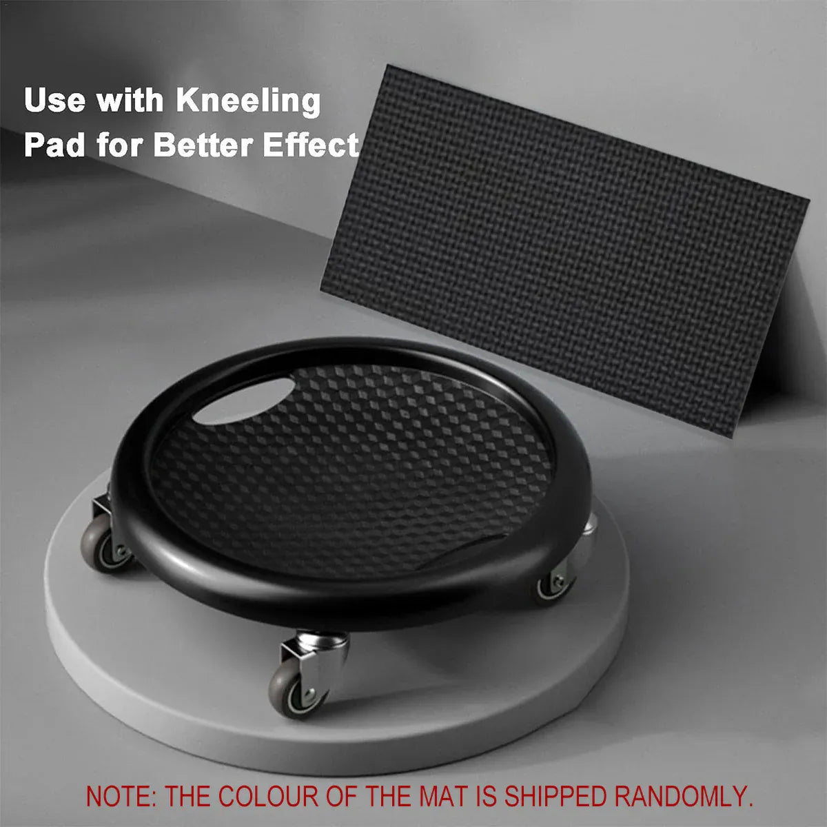 Quiet Abdominal Exercise Plate with Castor Non Slip Surface Home Gym Fitness