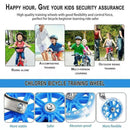 12–20 Inch Bike Training Wheels Flashing PVC Silent Stabilizer Auxiliary Support - Black