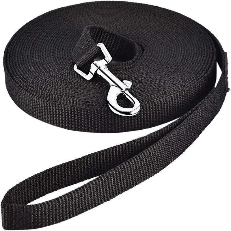50Ft/15M Long Dog Lead Pet Puppy Leash Training Obedience Recall Walk Tracking - Black