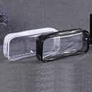 8PCS Waterproof Transparent Zipper Pencil Case Cosmetic Stationery Organizer Bag