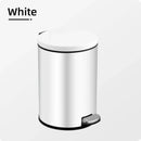 Trash Can Double Layer Foot Pedal Design with Lid Household Bin Kitchen Bathroom - Black