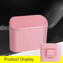 Car Wastebasket Door Mounted Multifunctional Storage Box Trash Bin Organizer - Pink