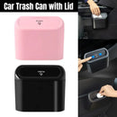 Car Wastebasket Door Mounted Multifunctional Storage Box Trash Bin Organizer - Pink