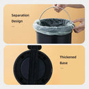 Trash Can Double Layer Foot Pedal Design with Lid Household Bin Kitchen Bathroom - White