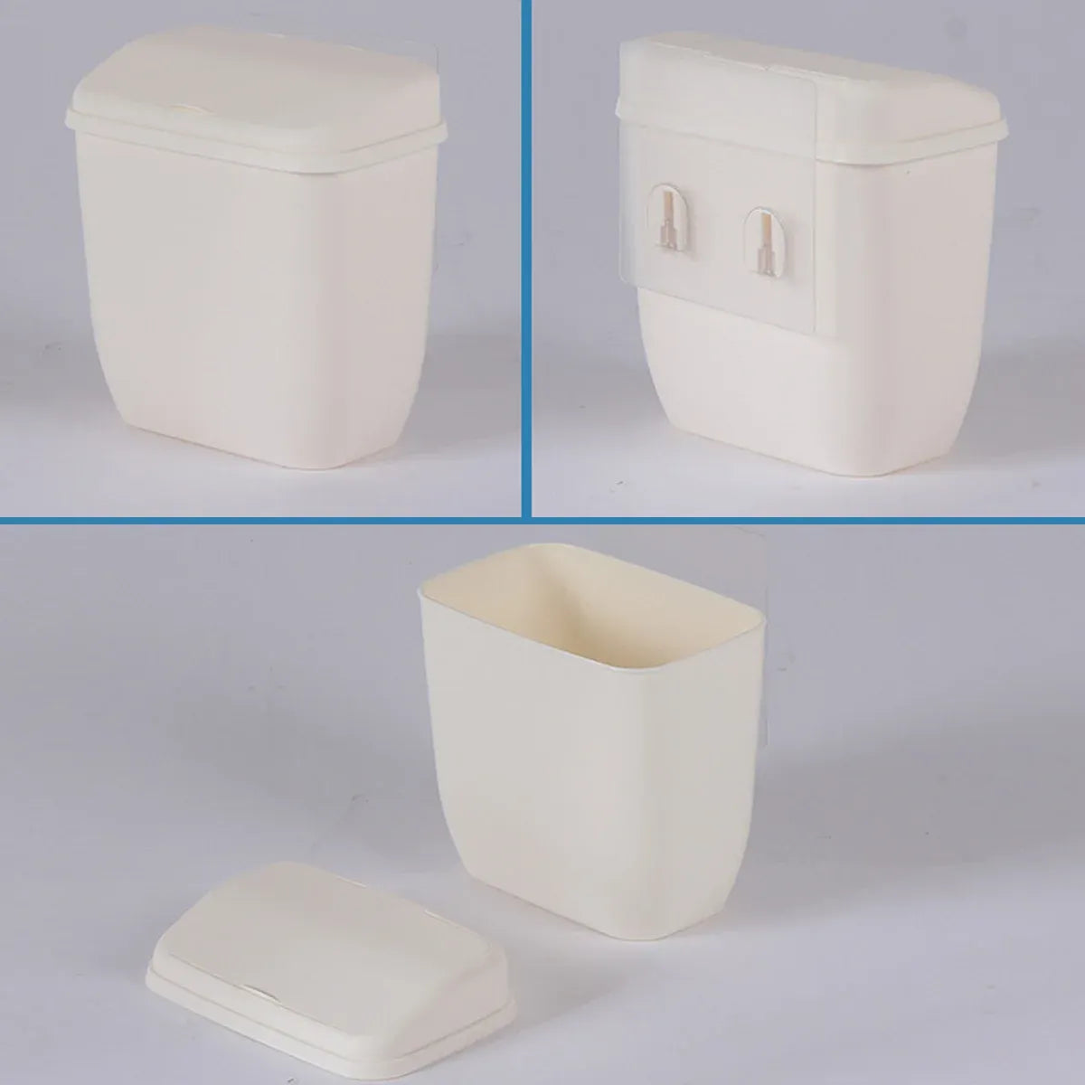 Wall Hanging Dustbin With Cover For Toilet Kitchen Hole Free Space Saving Bin