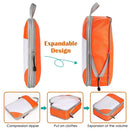 6pcs Mesh Visible Travel Storage Set Waterproof Nylon Compressible Storage Bags - Blue