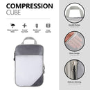 6pcs Mesh Visible Travel Storage Set Waterproof Nylon Compressible Storage Bags - Sky Blue
