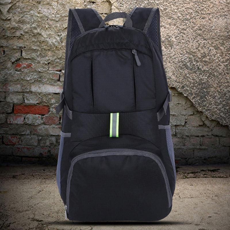 35L Light Foldable Outdoor Sports Backpack Camping Hiking Travel Bag - Black