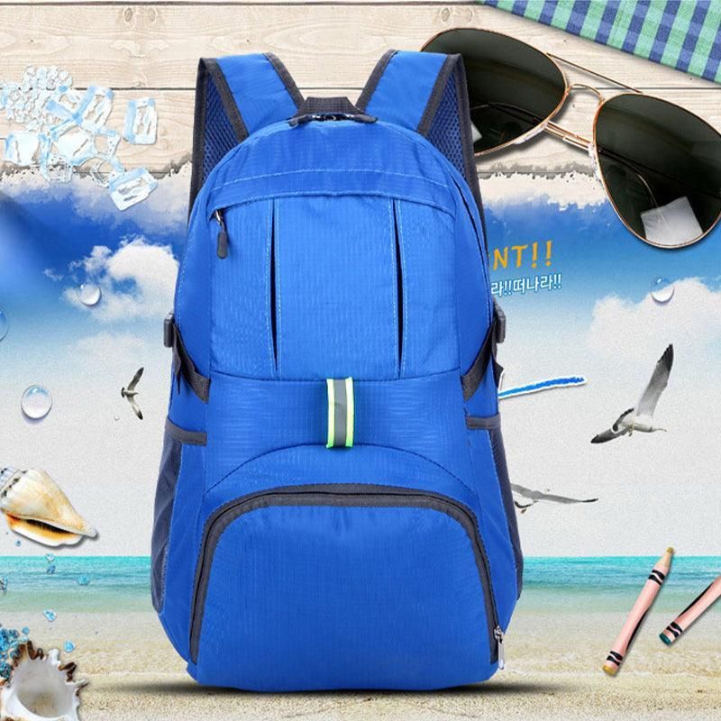 35L Light Foldable Outdoor Sports Backpack Camping Hiking Travel Bag - Blue