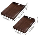 Bamboo Tea Tray Rectangular Tea Table Walnut Colour Fruit Bread Serving Plate - 28-20cm