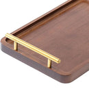1-Piece Brown Rectangular Serving Tray