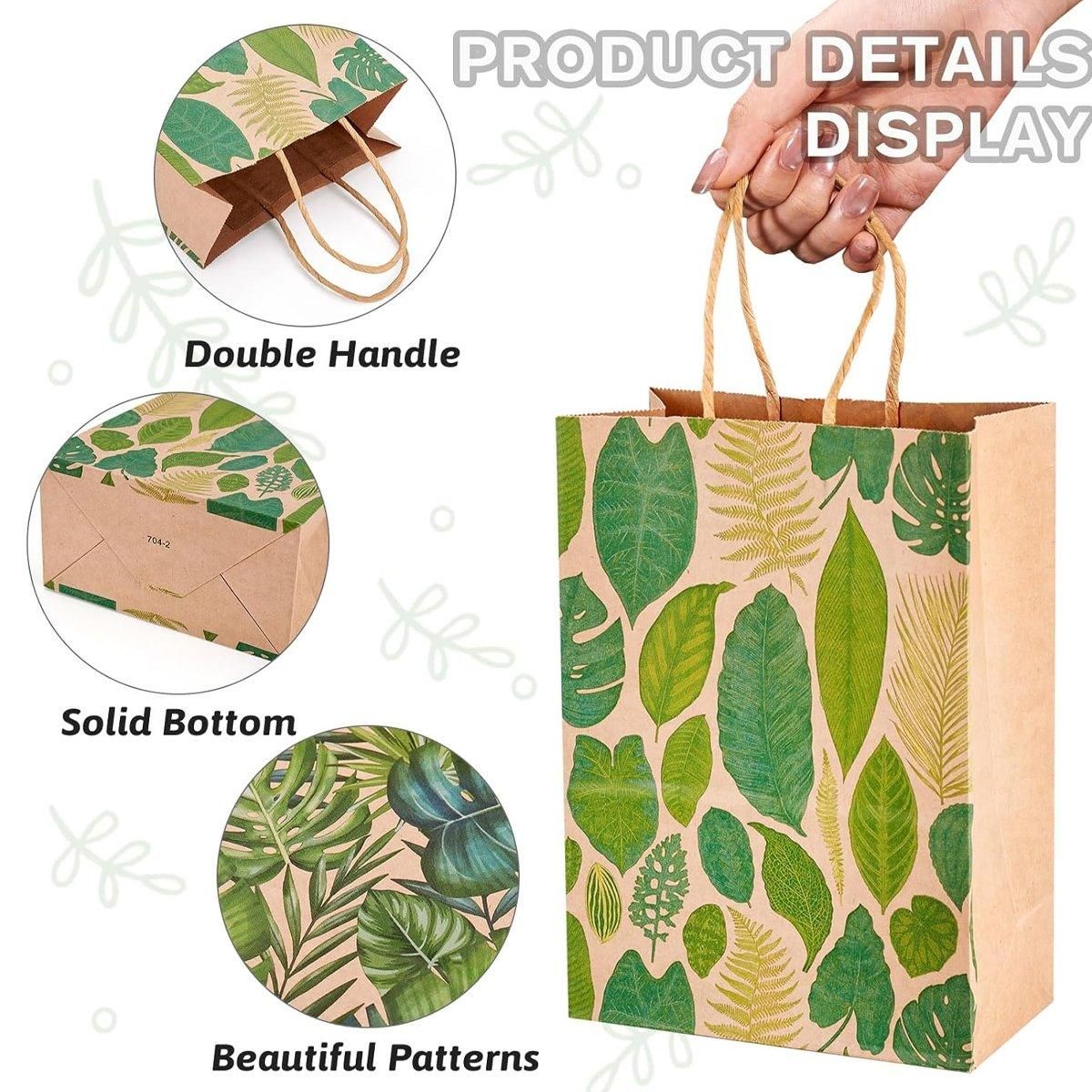32Pcs Party Paper Bags Tote Bags Printed Gift Bags for Shopping Packaging Use