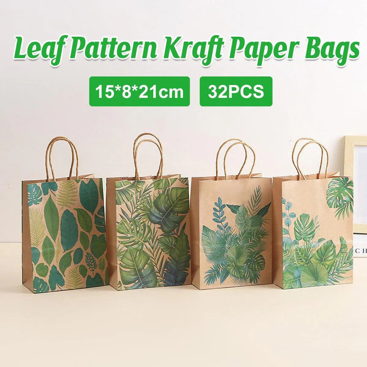 32Pcs Party Paper Bags Tote Bags Printed Gift Bags for Shopping Packaging Use