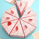 50PCS Triangular Cake Shaped Candy Gift Boxes Lovely Party Wrapping
